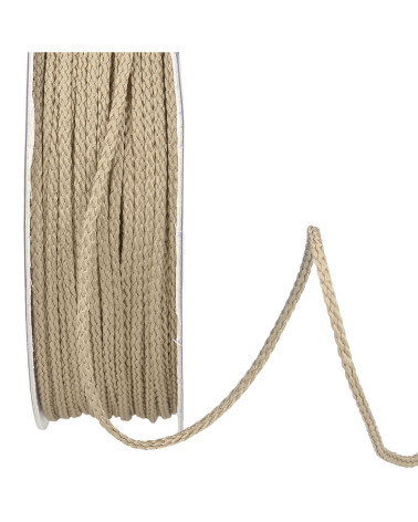 Bobine 30m cordelière polyester 4mm beige foncé