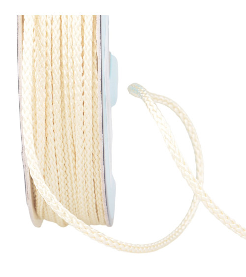 30m spool of polyester cord 4mm dark ecru