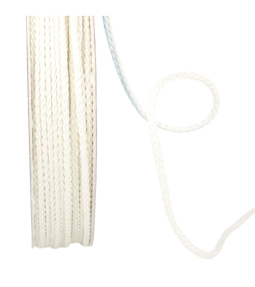 30m spool of polyester cord 4mm ecru