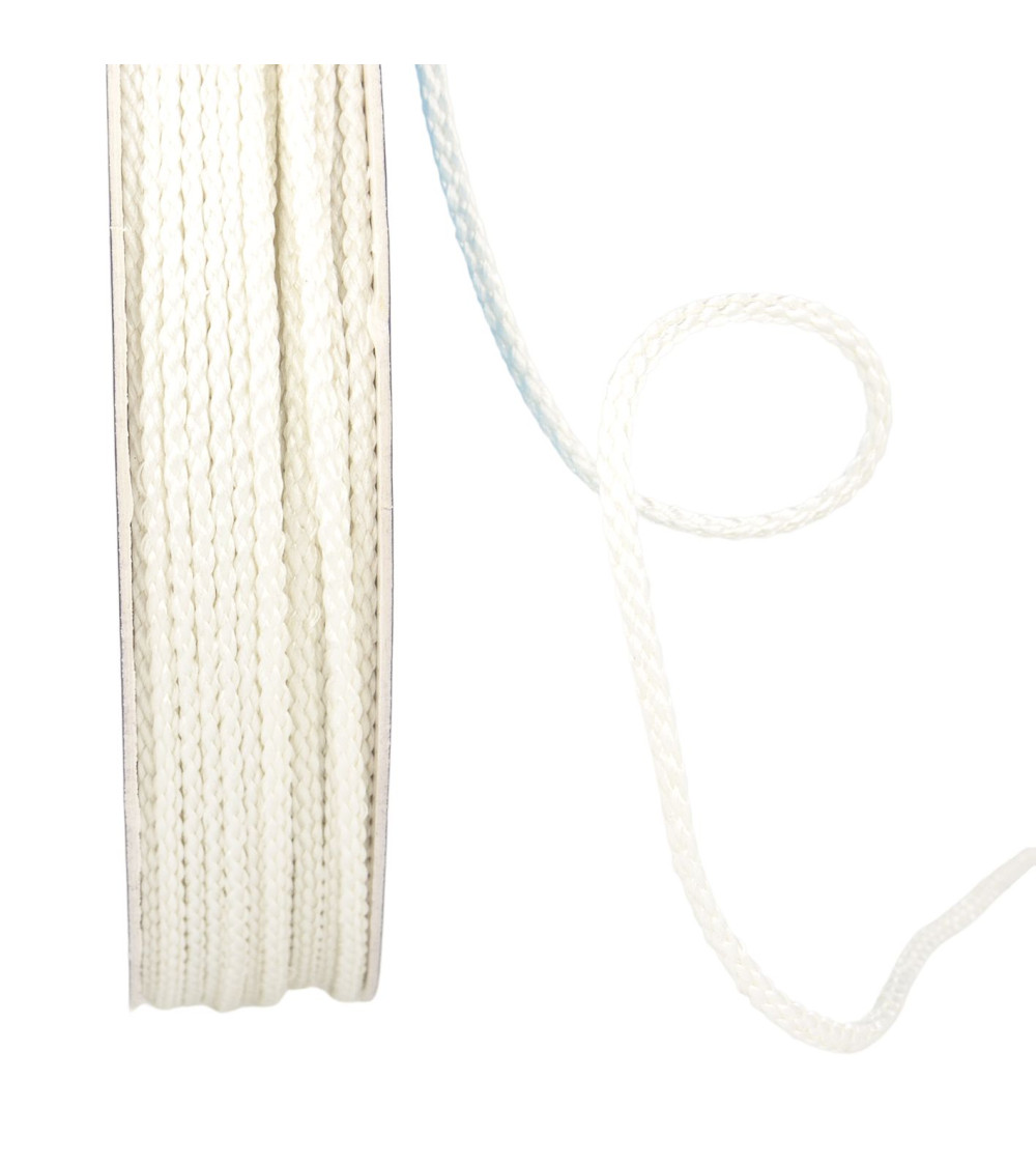 30m spool of polyester cord 4mm ecru