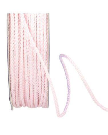 30m spool of polyester cord 4mm light pink