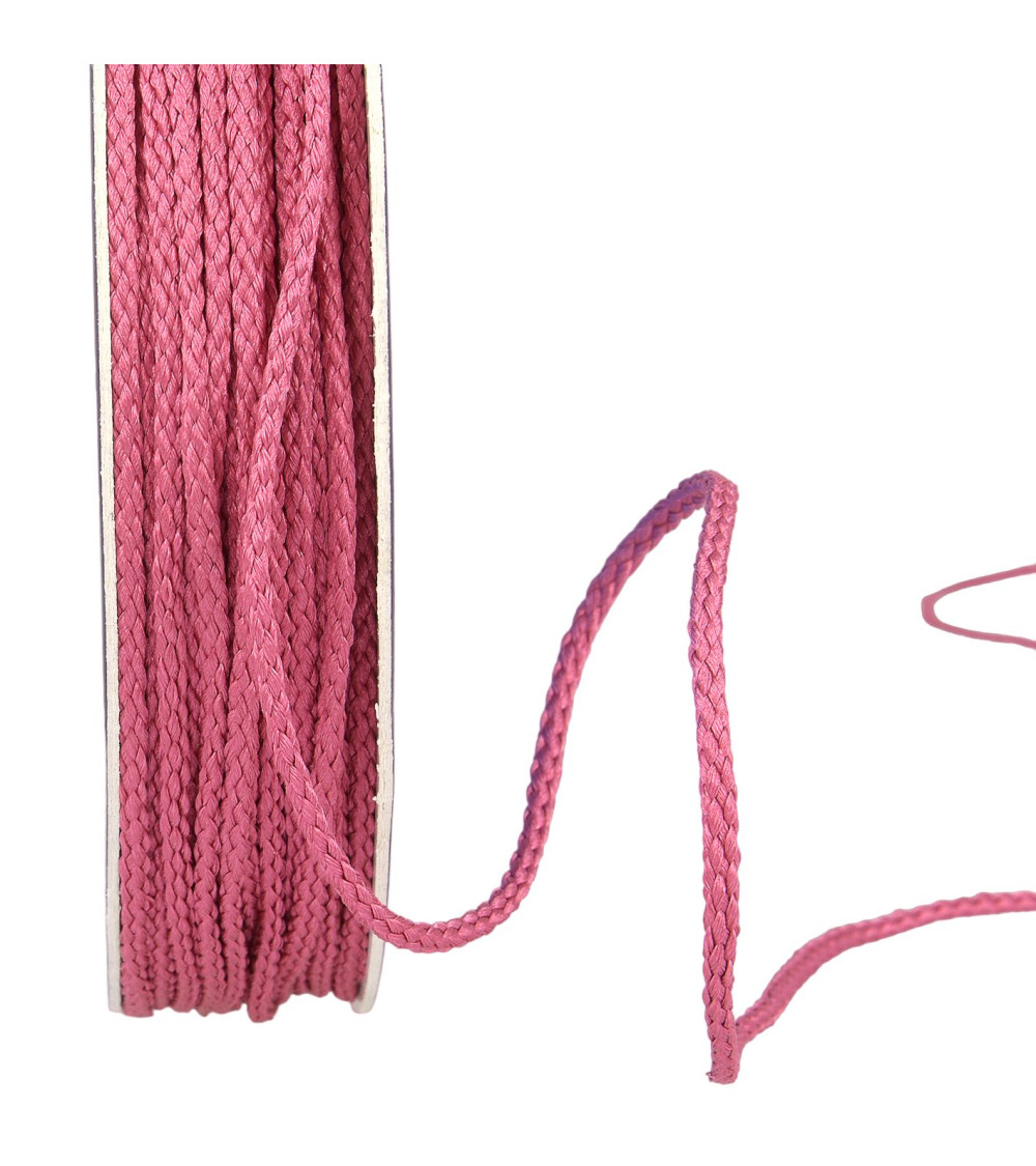 30m reel polyester cord 4mm raspberry