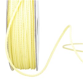 Bobine 30m cordelière polyester 4mm jaune paille