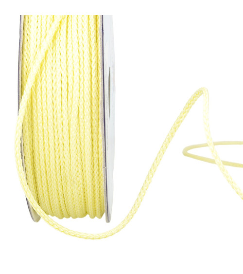 Bobine 30m cordelière polyester 4mm jaune paille