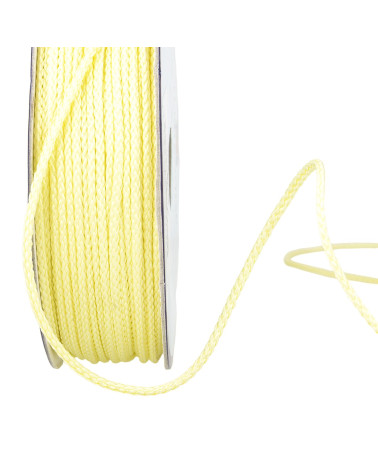 Bobina de 30m cordón de poliéster 4mm amarillo paja