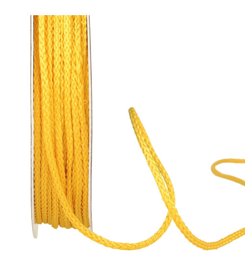 30m reel polyester cord 4mm lemon yellow