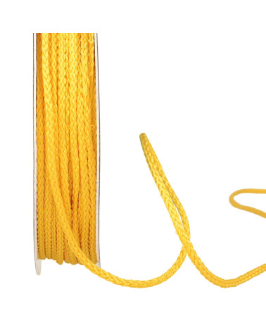 Bobine 30m cordelière polyester 4mm jaune citron