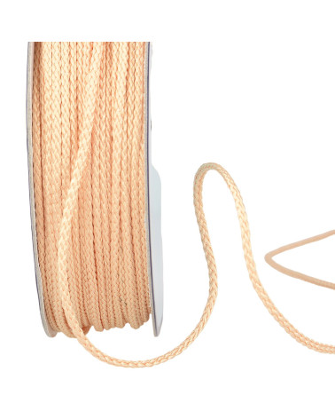 Bobine 30m cordelière polyester 4mm saumon