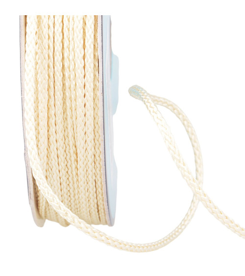 30m spool of polyester cord 4mm light ecru