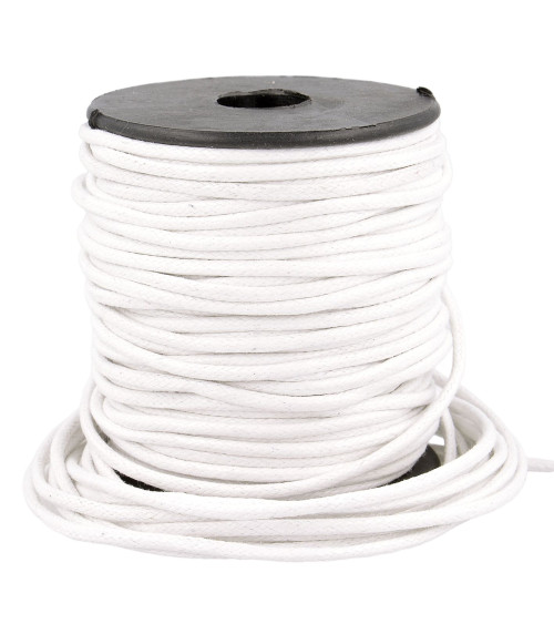 35m reel leather look cord 2mm white