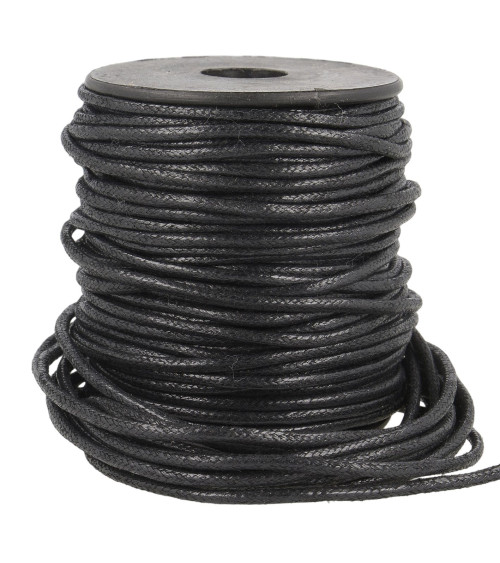 35m reel leather look cord 2mm black