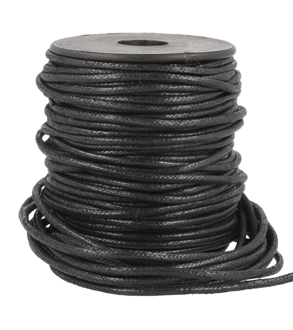 35m reel leather look cord 2mm black
