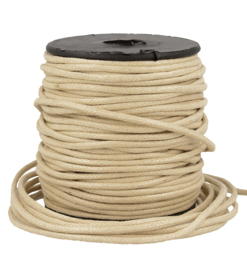 35m reel leather look cord 2mm beige
