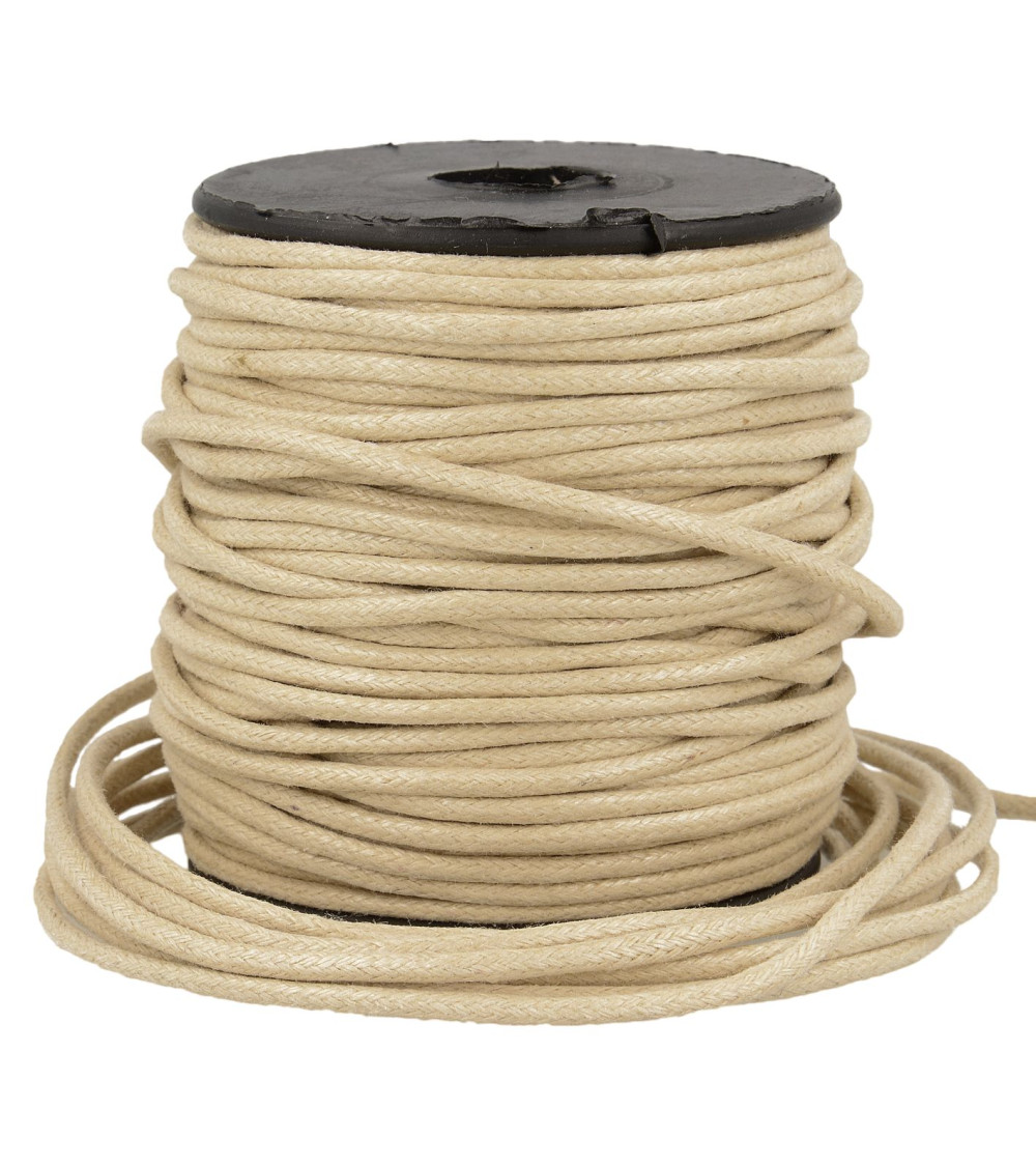 35m reel leather look cord 2mm beige