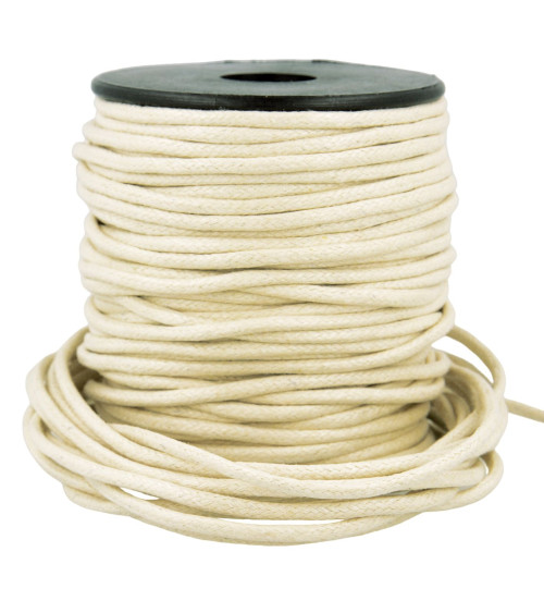 35m reel leather look cord 2mm ecru