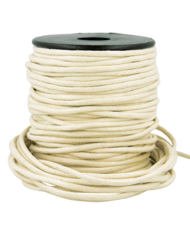 35m reel leather look cord 2mm ecru