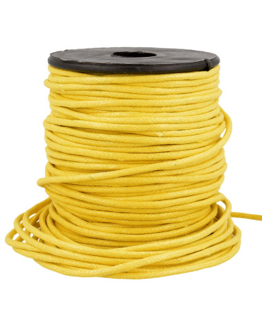 Bobine 35m cordelière aspect cuir 2mm jaune