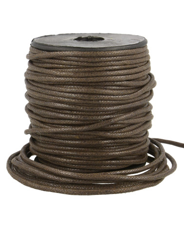 Bobine 35m cordelière aspect cuir 2mm chocolat