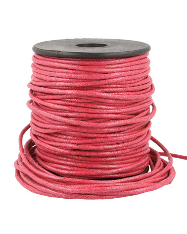 Bobine 35m cordelière aspect cuir 2mm rouge