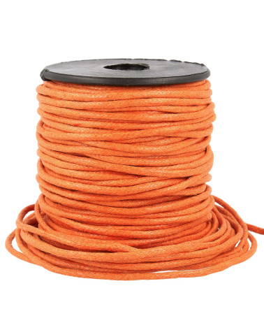 Bobine 35m cordelière aspect cuir 2mm orange