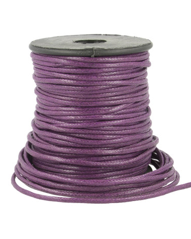 Bobine 35m cordelière aspect cuir 2mm prune