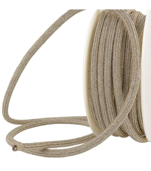 20m spool Metallic cord 7mm light gold