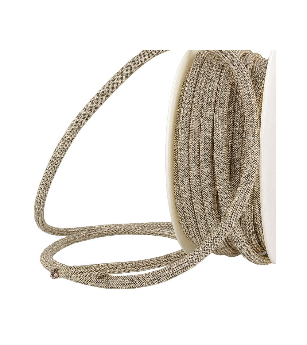 20m spool Metallic cord 7mm light gold