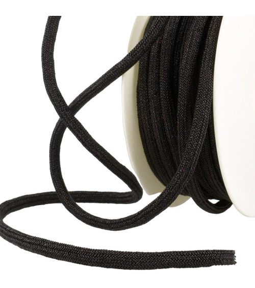 20m spool 7mm black metal cord