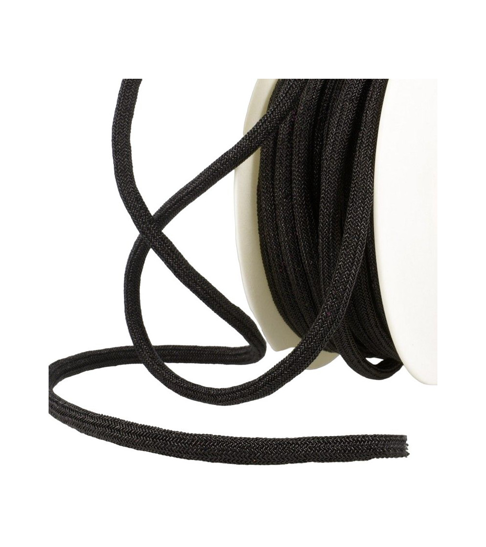 20m spool 7mm black metal cord