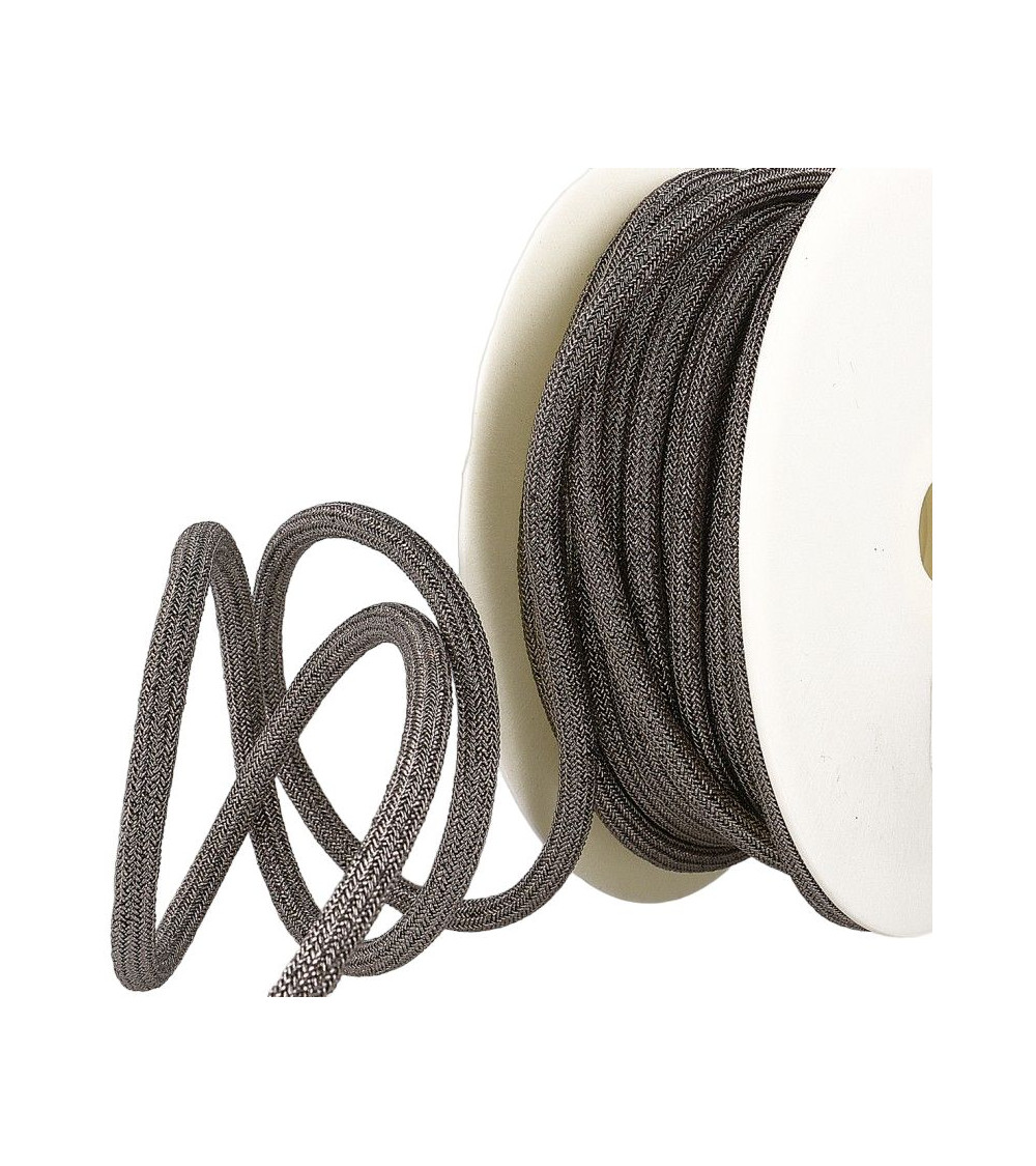 Bobine 20m Cordon métallique 7mm gris anthracite