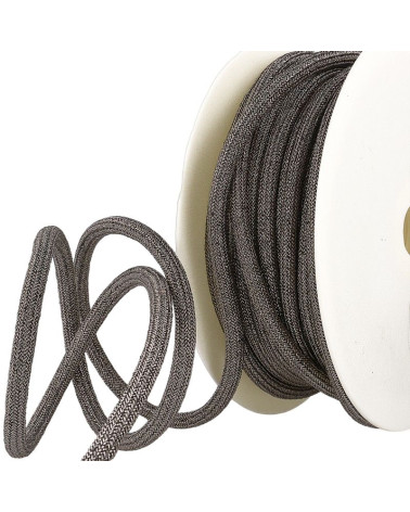 Bobina da 20 m. Cordone metallico grigio antracite da 7 mm