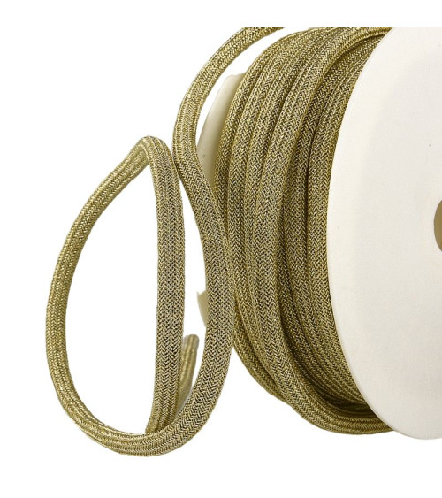 20m spool 7mm gold metallic cord