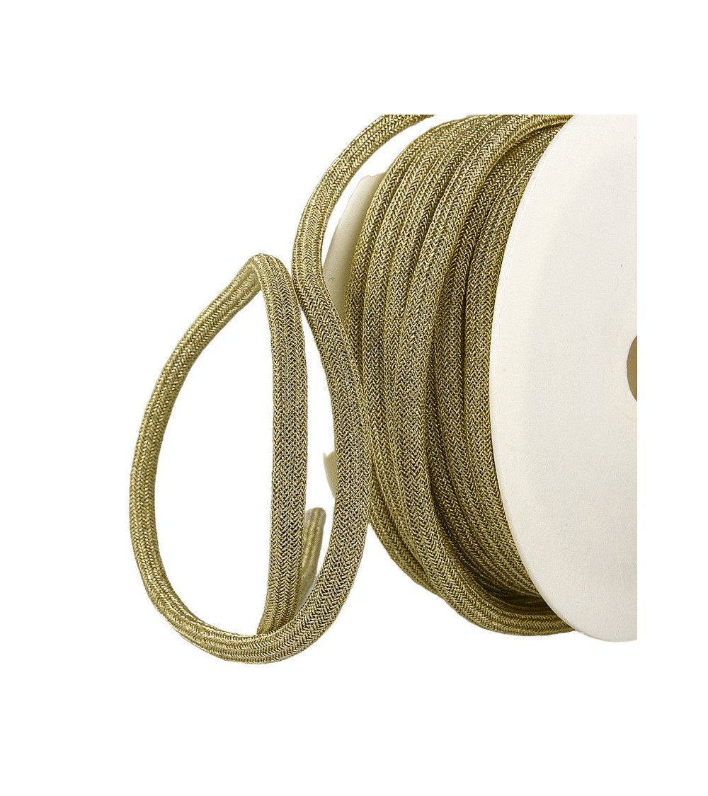 20m spool 7mm gold metallic cord