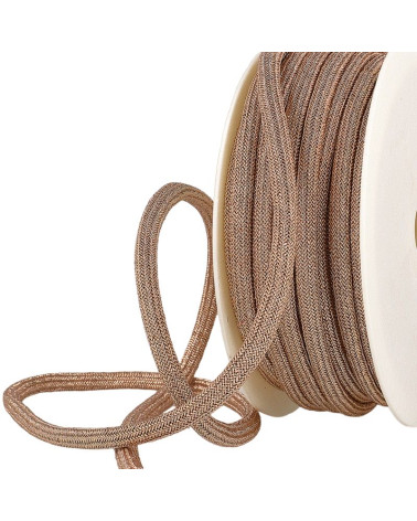 20 m Spule, 7 mm Metallic-Kordel, Roségold