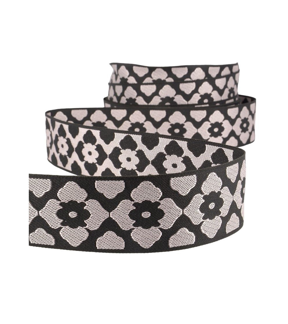 25m spool 40mm braid orient jacquard Pink/black