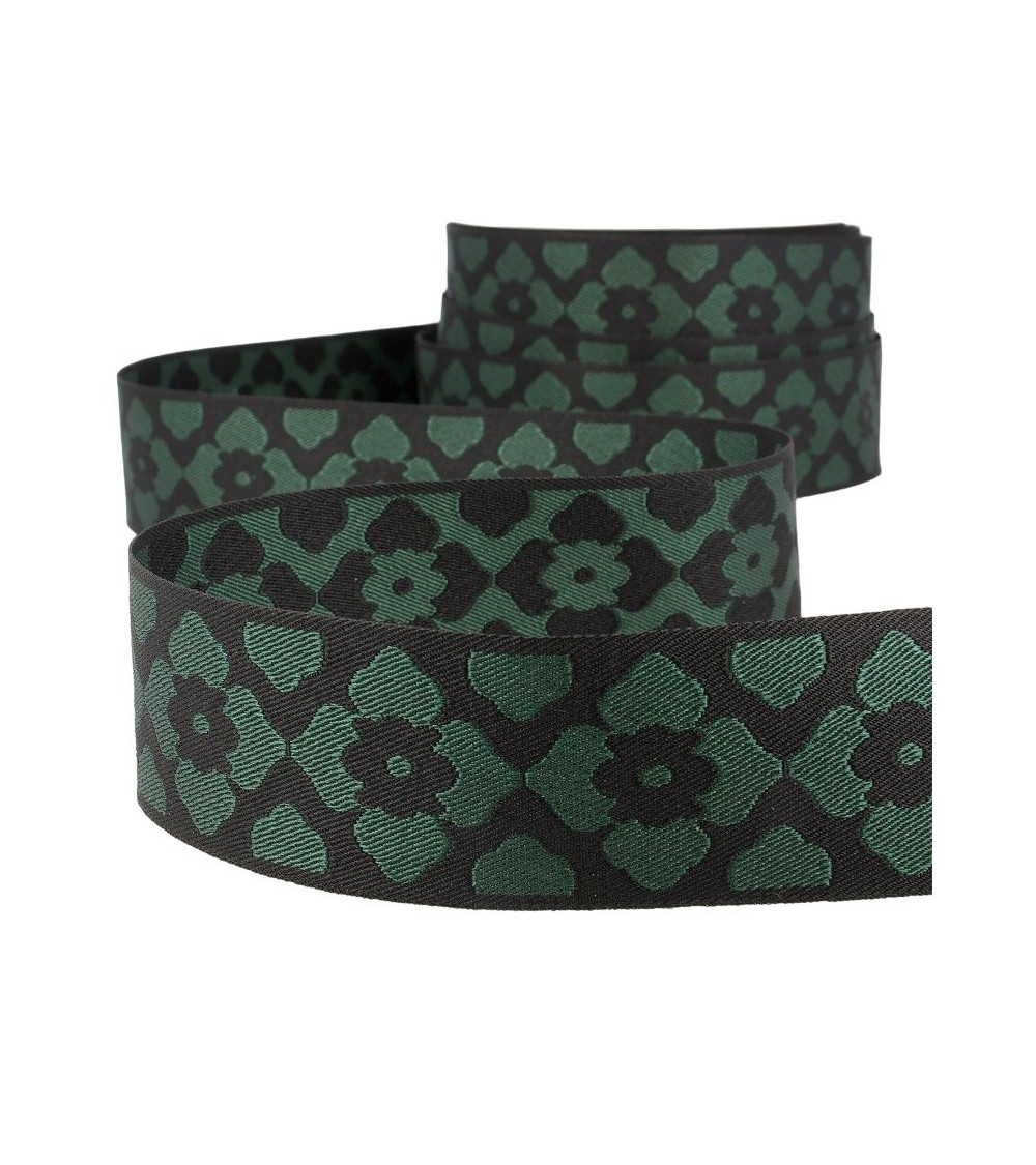 25m spool 40mm orient jacquard braid Green/black