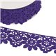 Bobine Guipure fleurs violet 55mmx13,7m