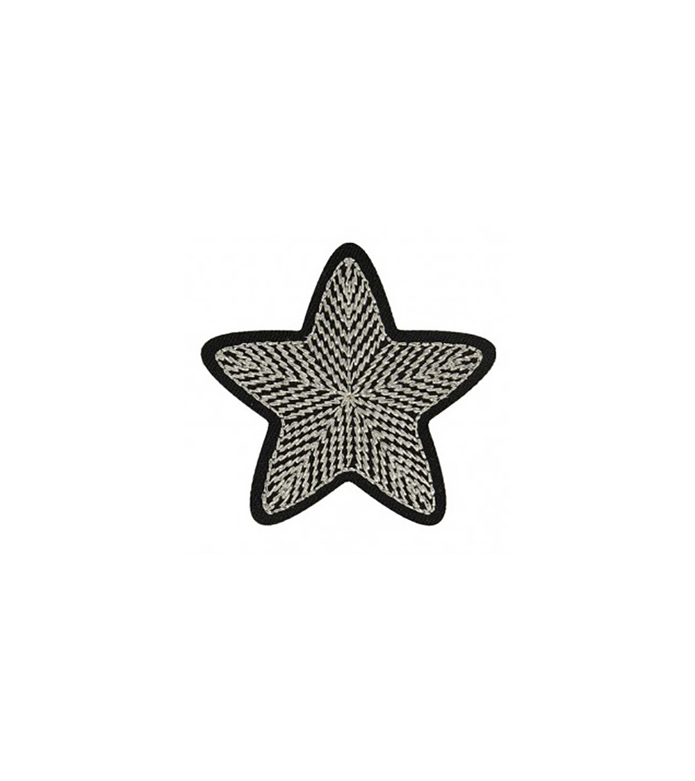 Set di 3 toppe termoadesive stella argento 3 cm x 3 cm