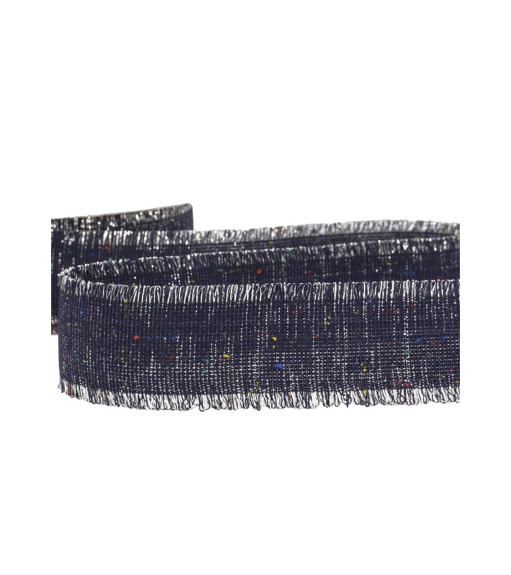 20 m Spule, schillerndes Canvas-Band, 30 mm Polyester, Marineblau