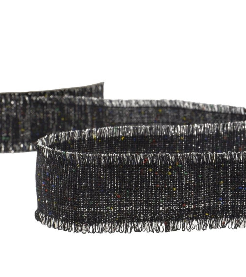 20m spool Iridescent canvas ribbon 30 mm polyester Black