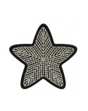 Lot de 3 écussons thermocollants Etoile argentée 4,5cm x 4cm