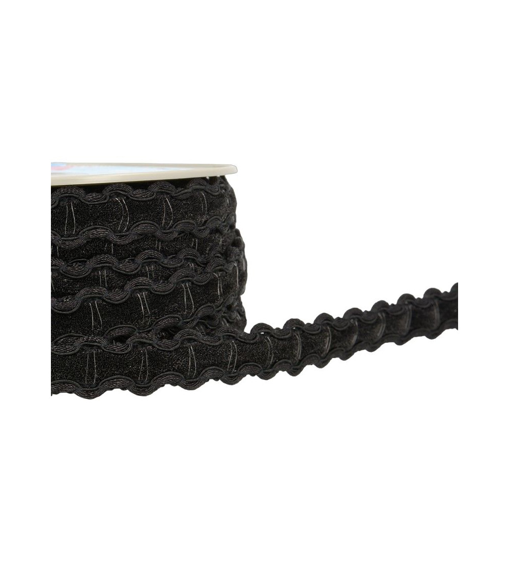 15m reel of 19mm black dress braid
