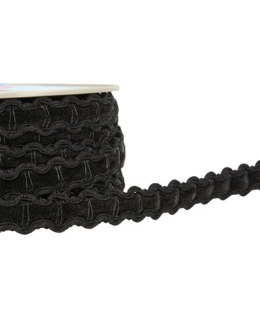 15-m-Rolle Kleidgeflecht 19 mm Schwarz