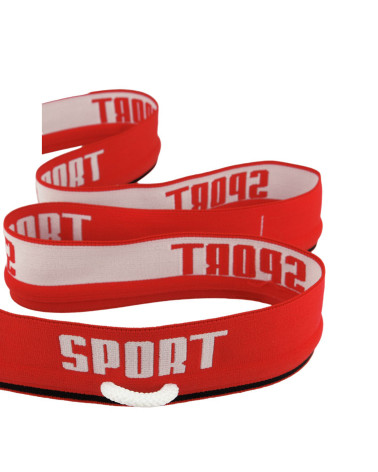 Reel 20m elastic sports cord 40mm Red