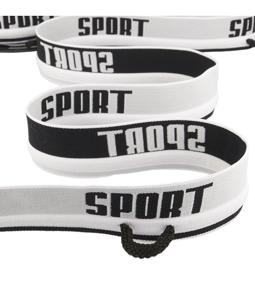 Reel 20m elastic sports cord 40mm White