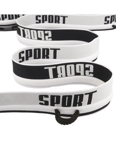 Bobina 20m cordón deportivo elástico 40mm Blanco