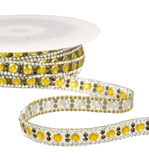 10m reel Iron-on bead braid 10 mm gold