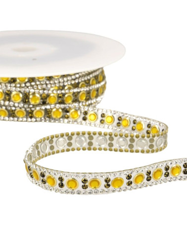 10m reel Iron-on bead braid 10 mm gold