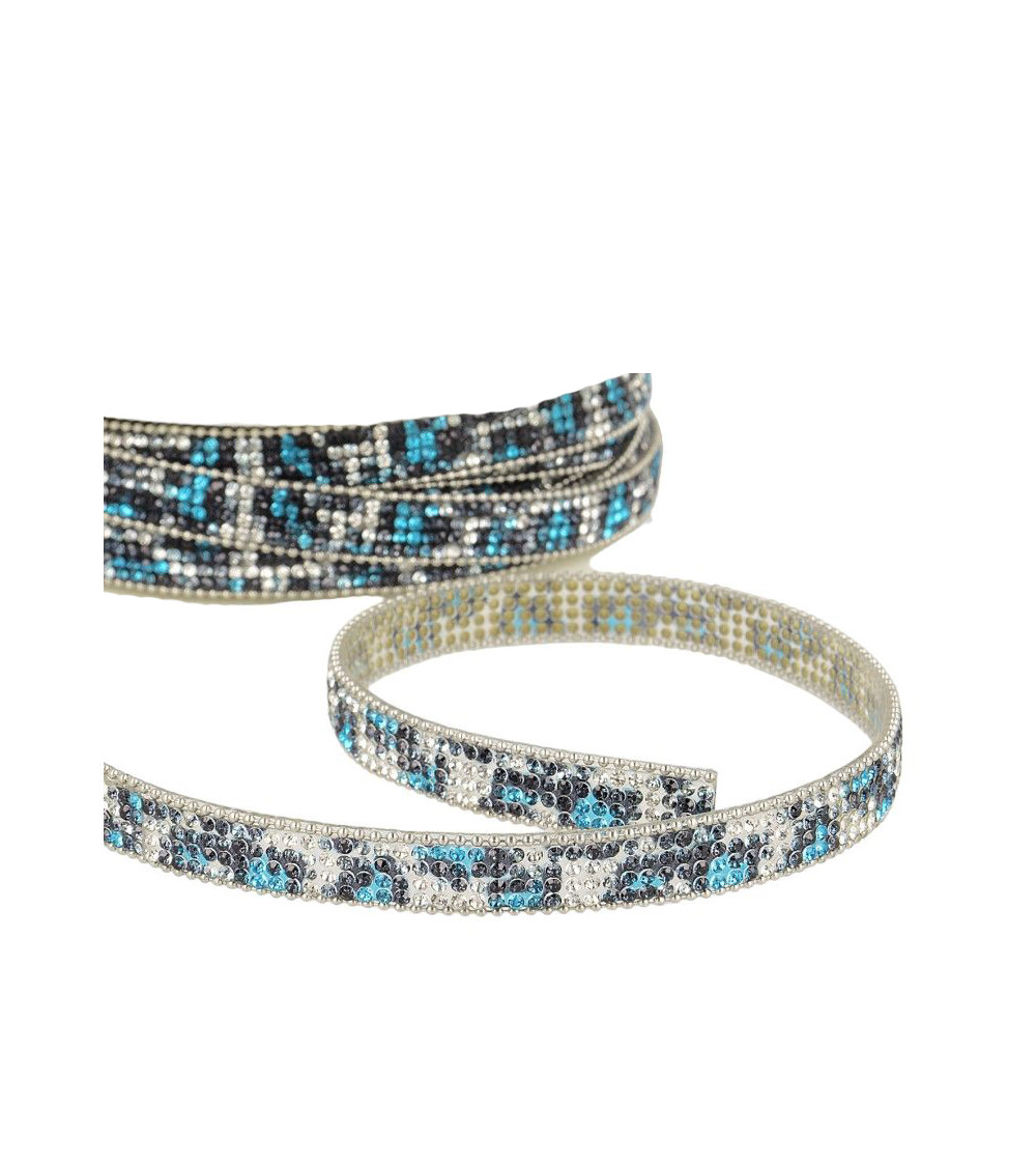 10m reel Multicolor iron-on braid 12 mm Navy blue