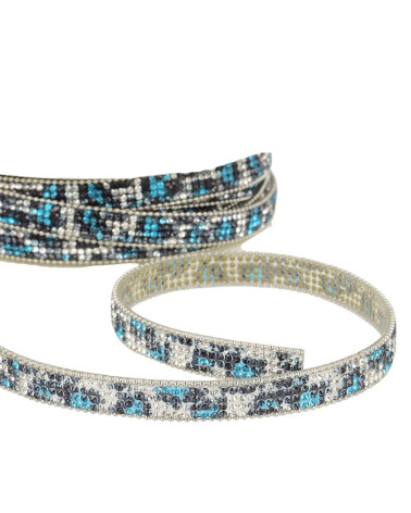 10m reel Multicolor iron-on braid 12 mm Navy blue